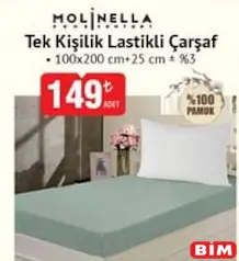 MOLİNELLA TEK KİŞİLİK LASTİKLİ ÇARŞAF